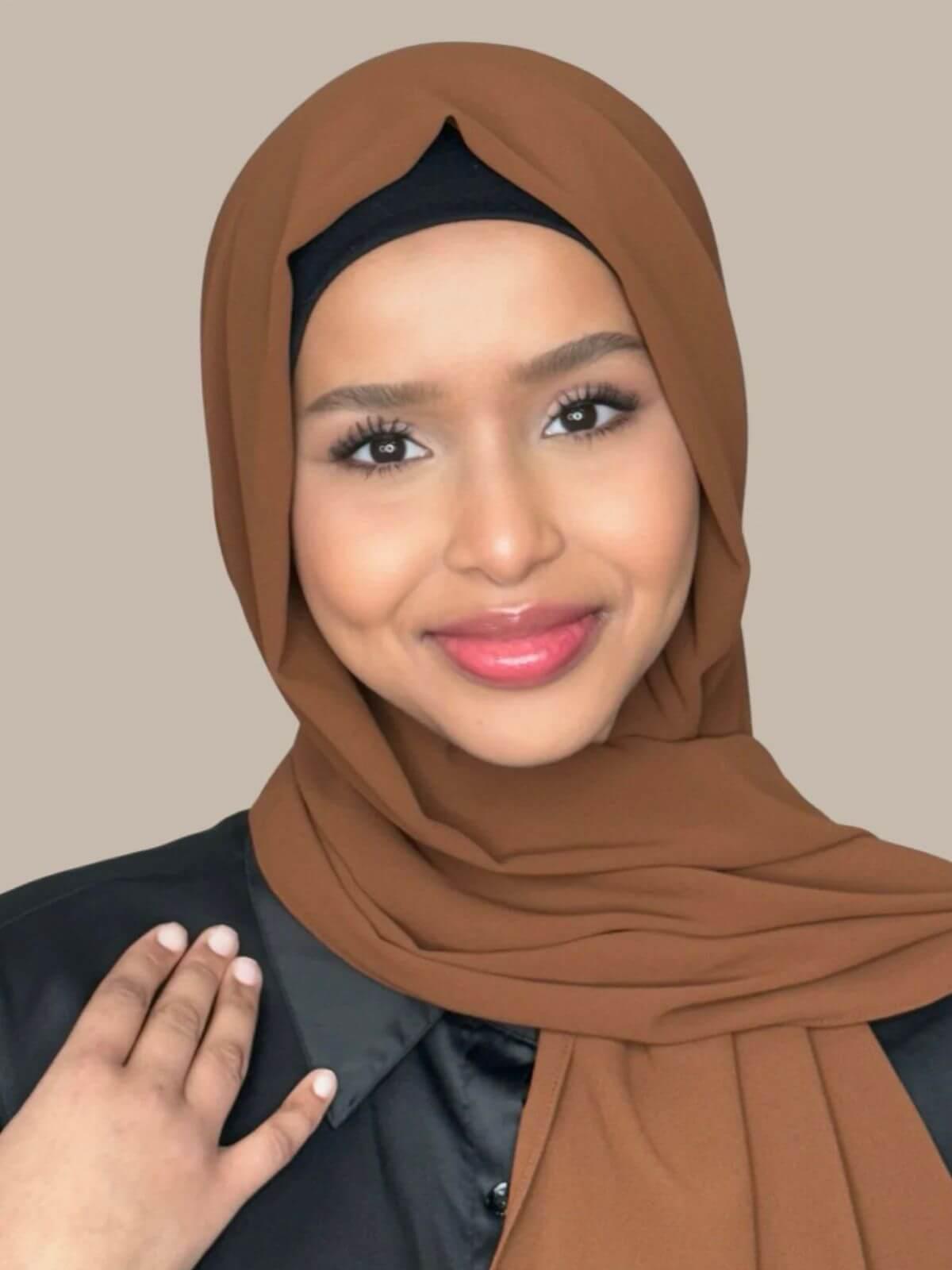 Classic Chiffon Hijab-Cinnamon