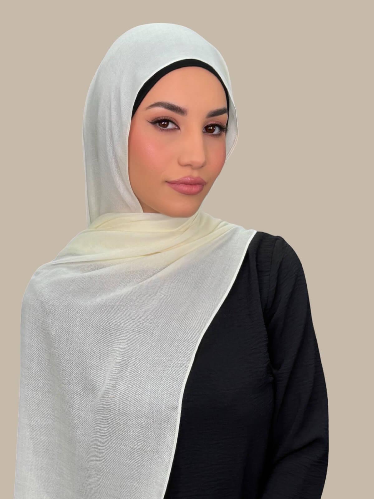Cotton Modal Hijab-Lace