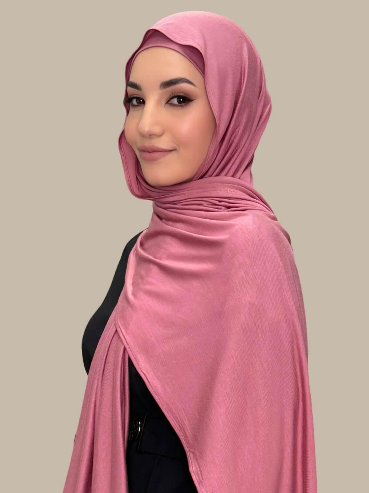 Premium Jersey Hijab-Pale Rose