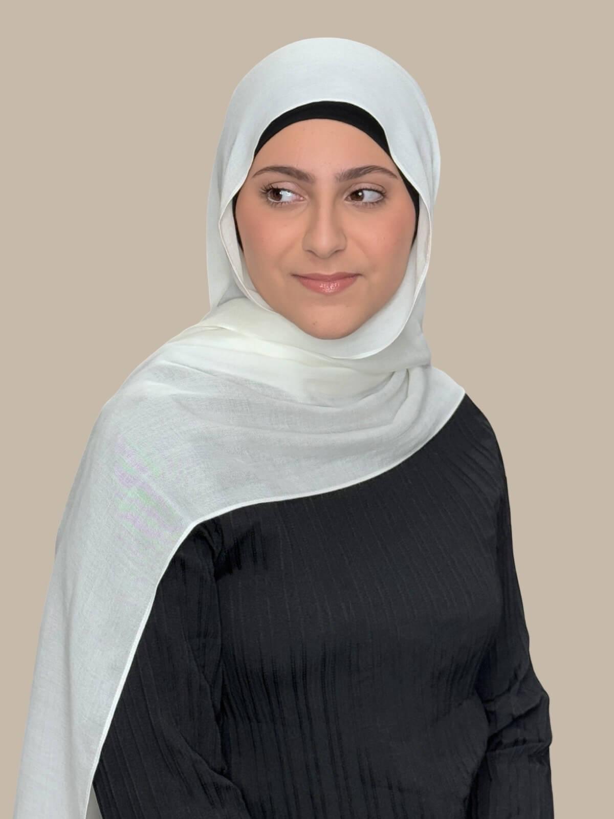 Modish Girl Cotton Modal Hijab-Porcelain