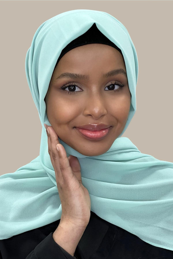 Classic Chiffon Hijab-Mint (FINAL SALE)