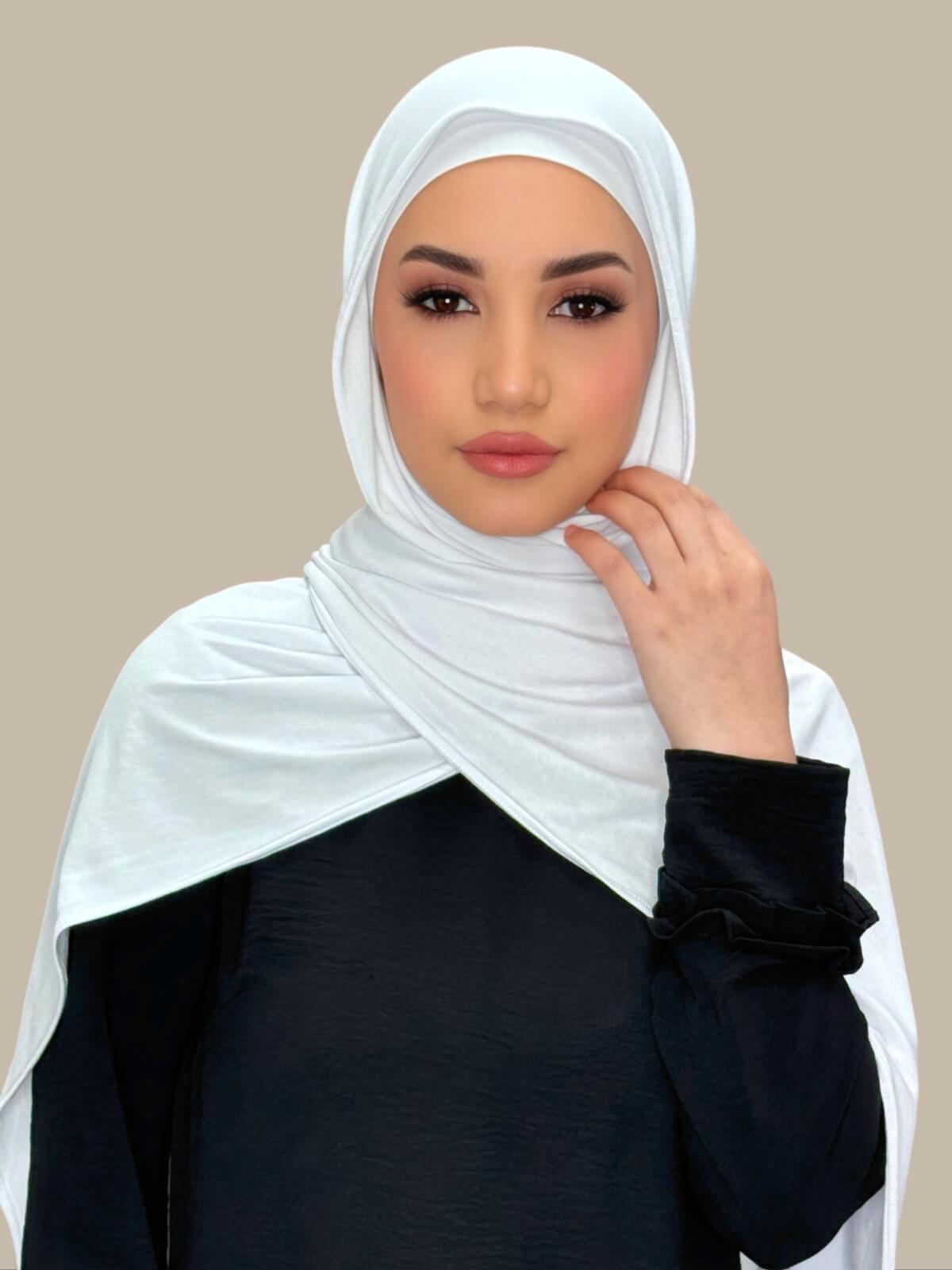 Premium Jersey Hijab-White