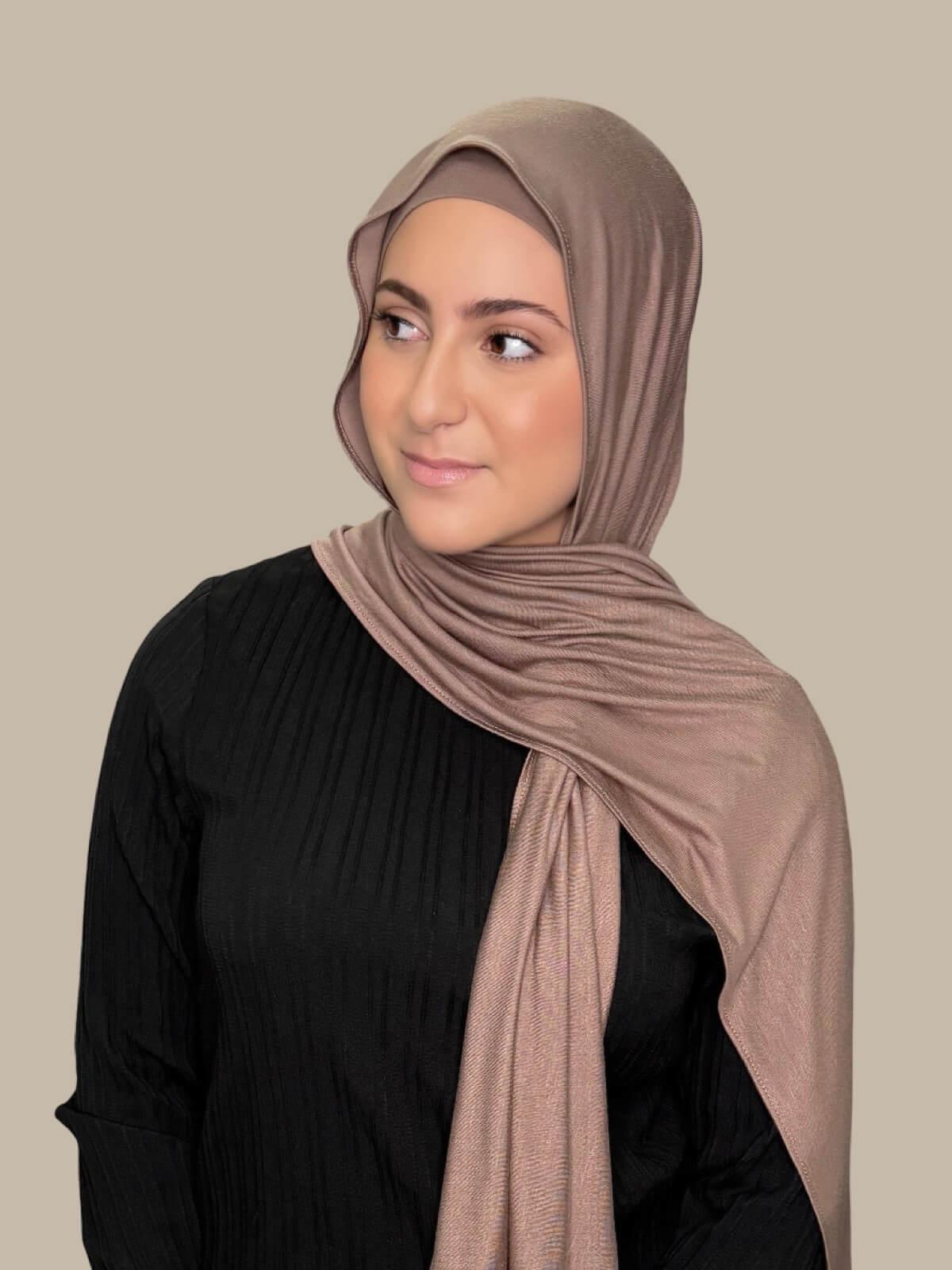 Modish Girl Premium Jersey Hijab-Truffle