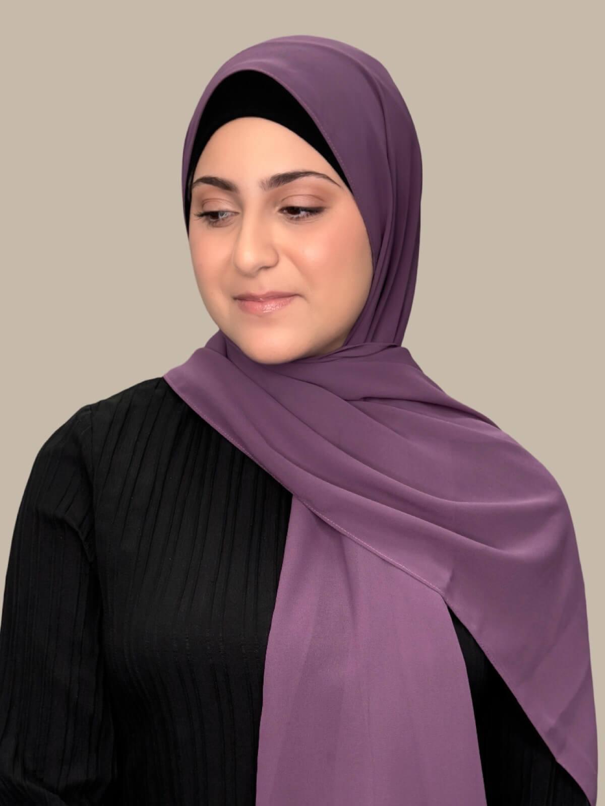 Modish Girl Luxury Chiffon Hijab-Mauve Taupe
