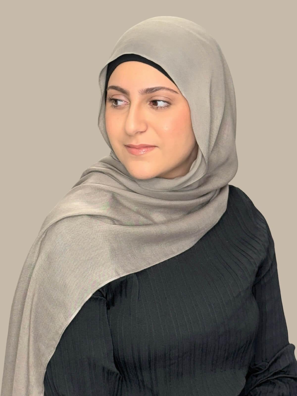 Modish Girl Cotton Modal Hijab-Oak Mist