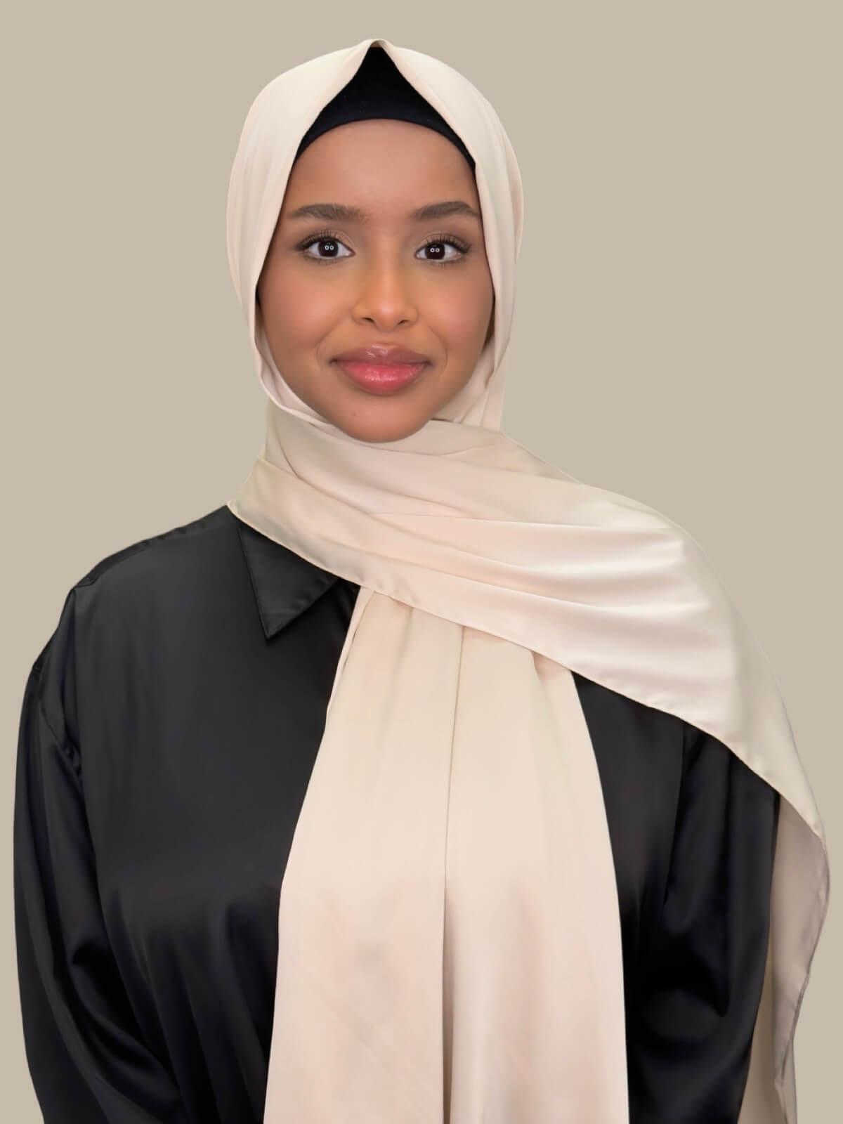 Premium Satin Hijab-Warm Sand