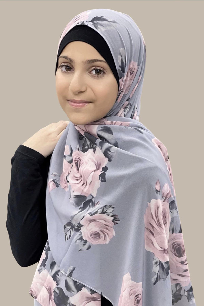 Modish Girl Hijab-Radiant Rosette (FINAL SALE)