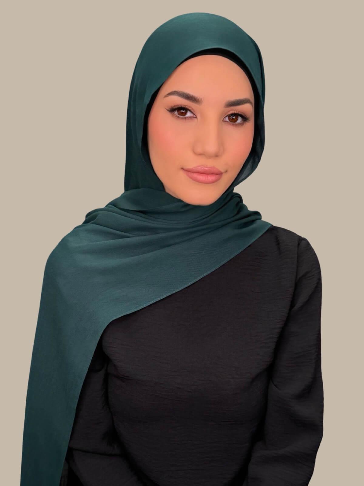 Cotton Modal Hijab-Dark Aqua