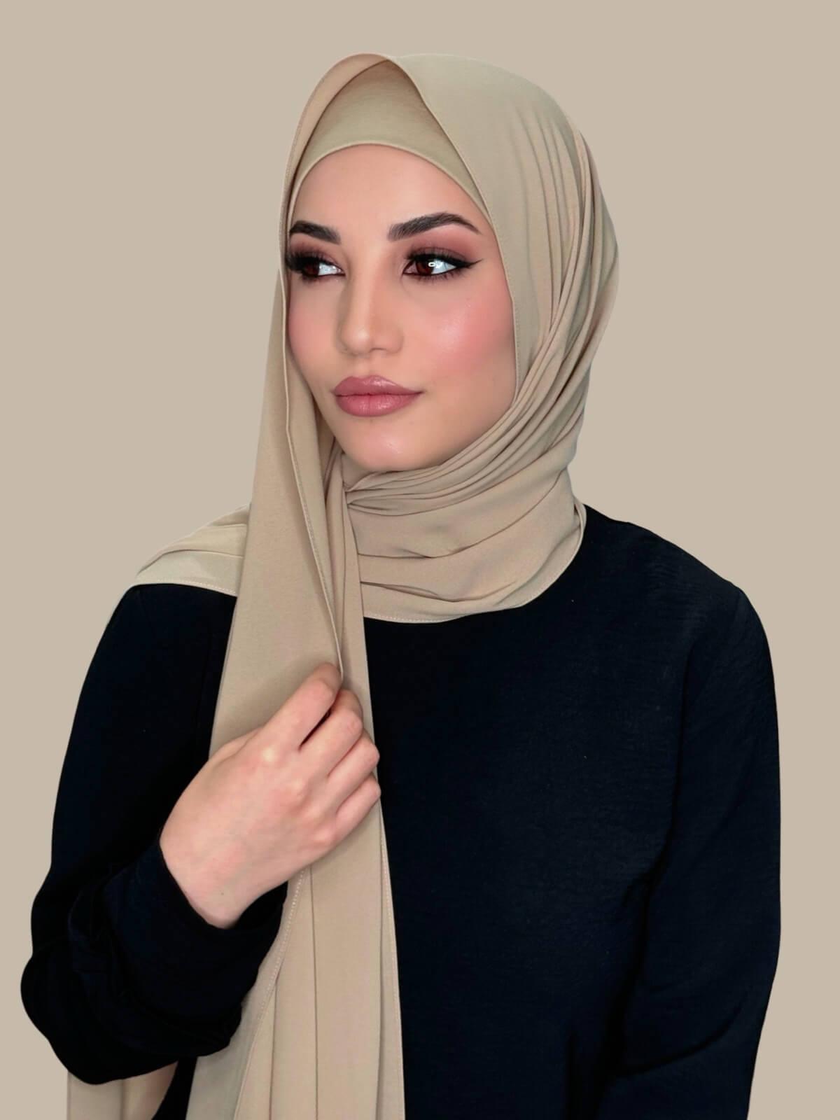 Matching Chiffon Hijab Set-Desert