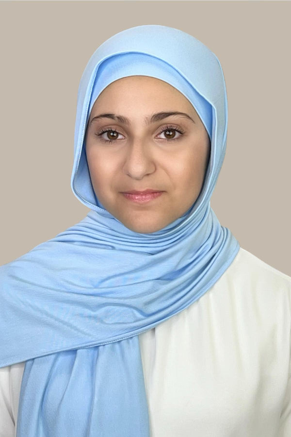 Modish Girl Premium Jersey Hijab-Baby Blue