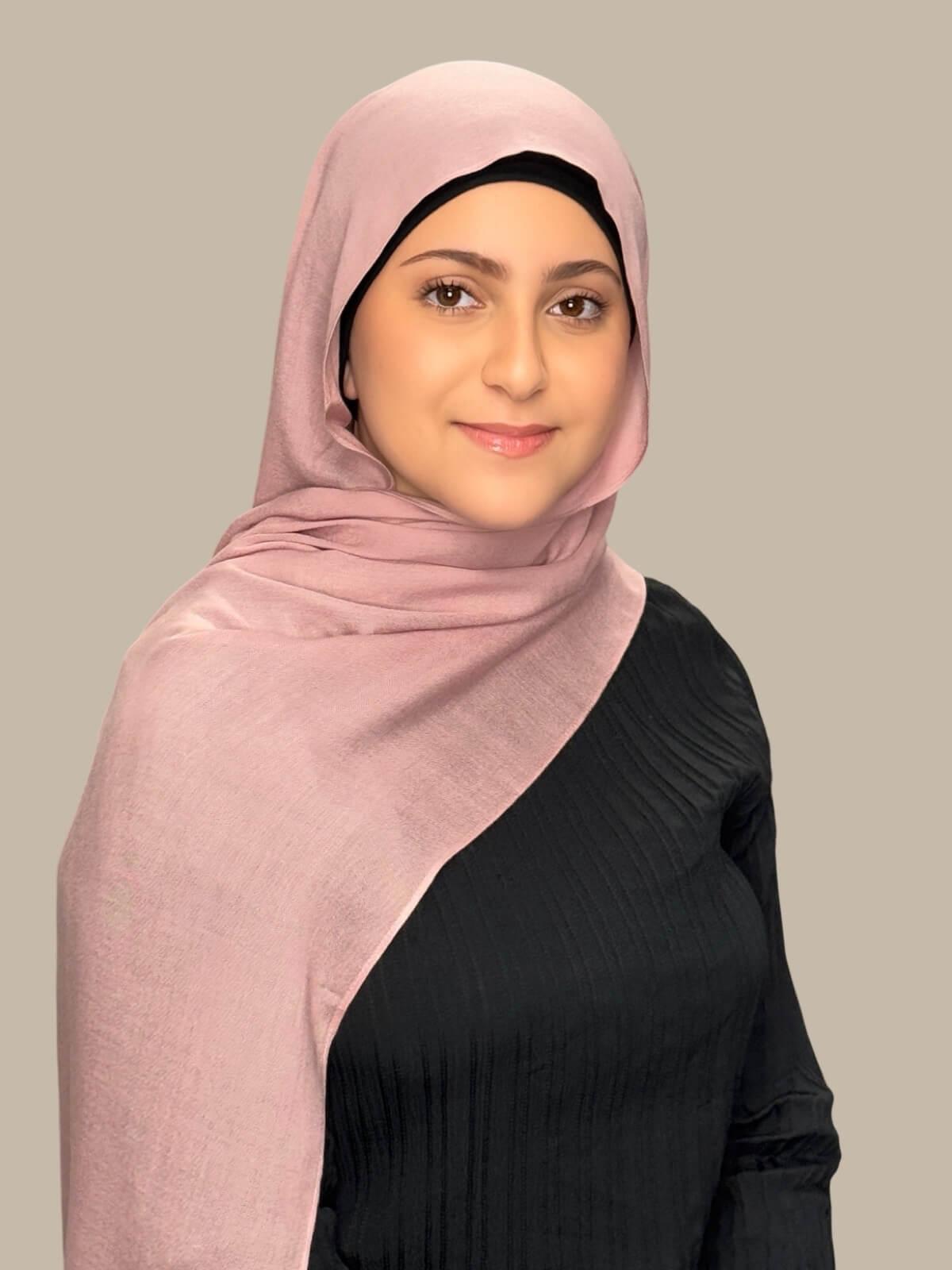 Modish Girl Cotton Modal Hijab-Misty Rose