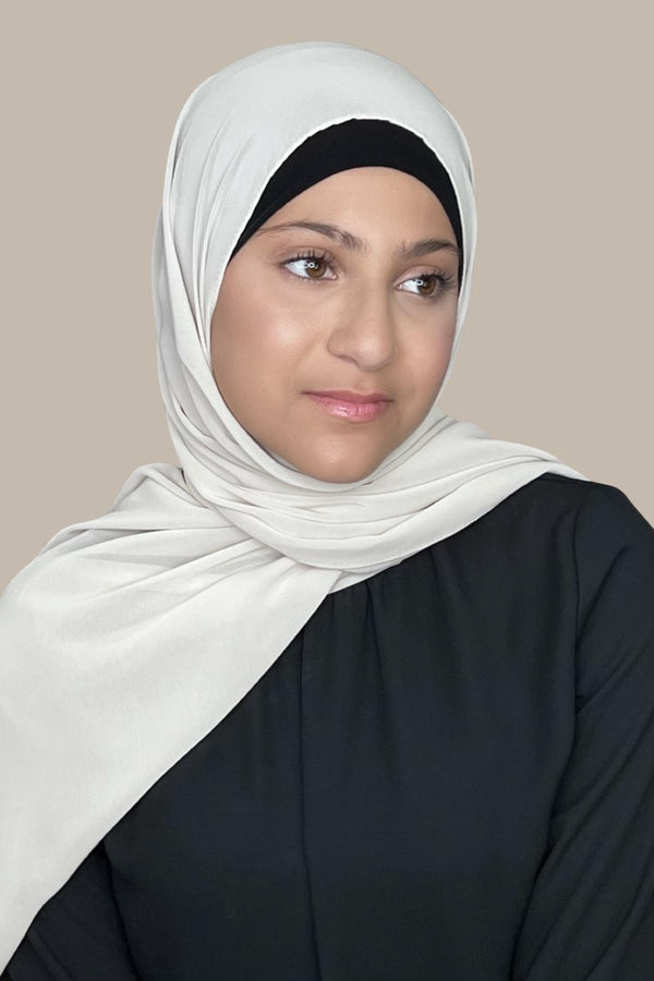 Modish Girl Luxury Chiffon Hijab-Ancient Ivory