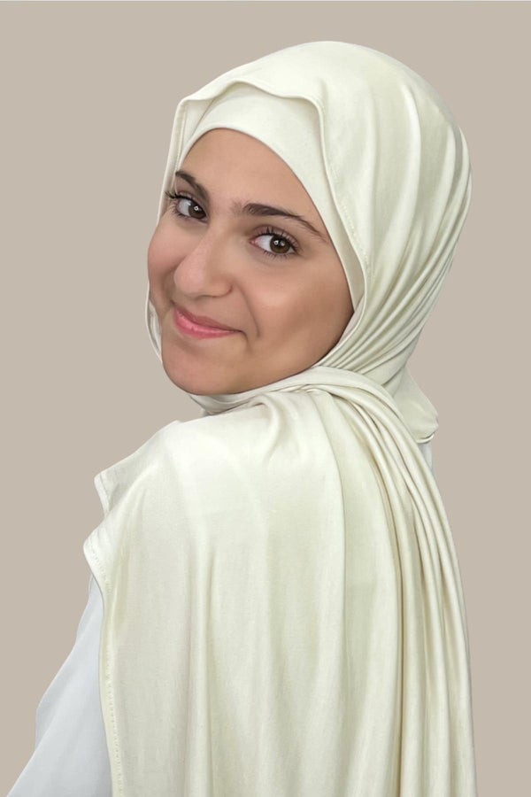 Modish Girl Premium Jersey hijab-Ivory