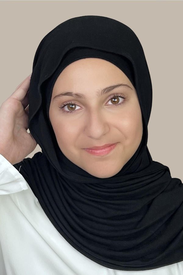 Modish Girl Premium Jersey Hijab-Black