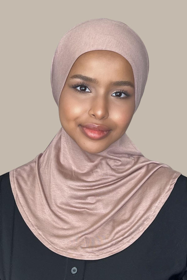 Premium Jersey Full coverage Tie Back underscarf-Pale Taupe