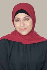 Modish Girl Luxury Chiffon Hijab-Blood Red