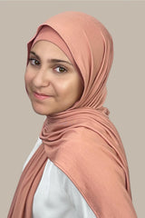 Modish Girl Premium Jersey Hijab-Wood Rose