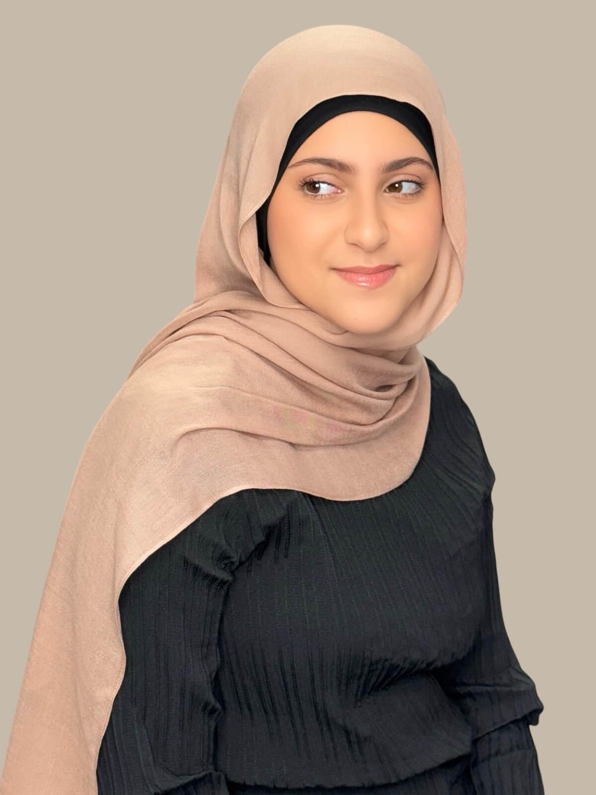 Modish Girl Cotton Modal Hijab-Cocoa Beige