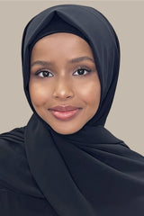 Classic Chiffon Hijab-Black