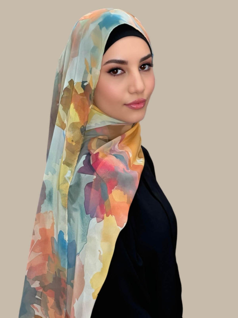 printed chiffon hijabs