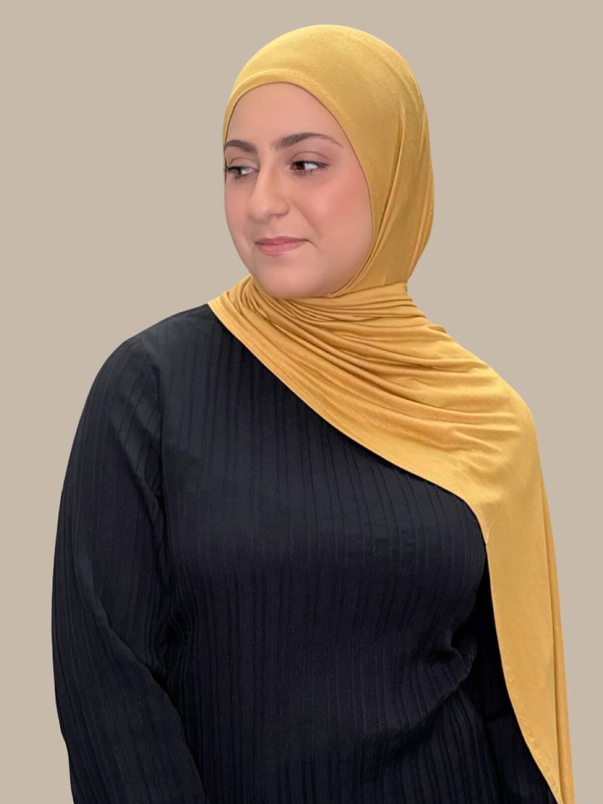 Modish Girl Pre-Sewn Hijab-Saffron