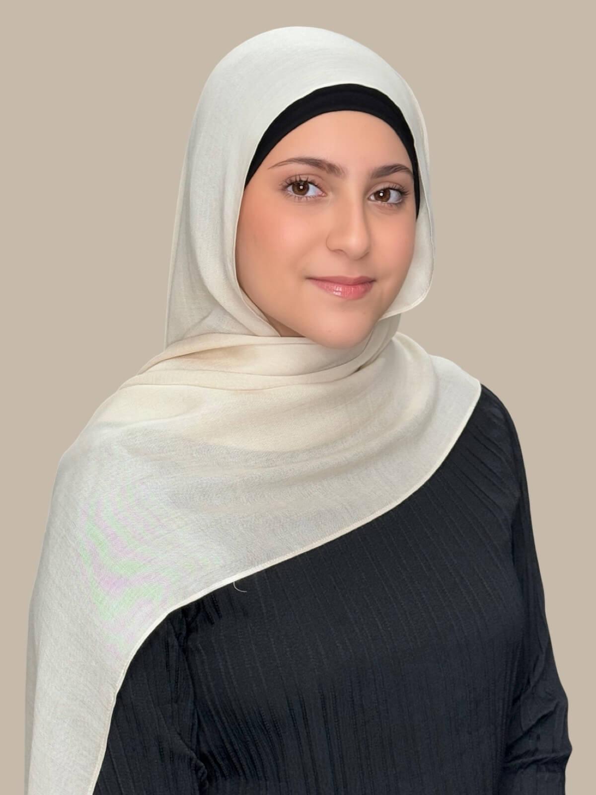 Modish Girl Cotton Modal Hijab-Buttercream