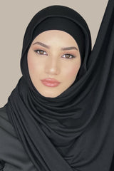 Premium Jersey Hijab-Black