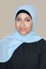 Modish Girl Luxury Chiffon Hijab-Powder Blue
