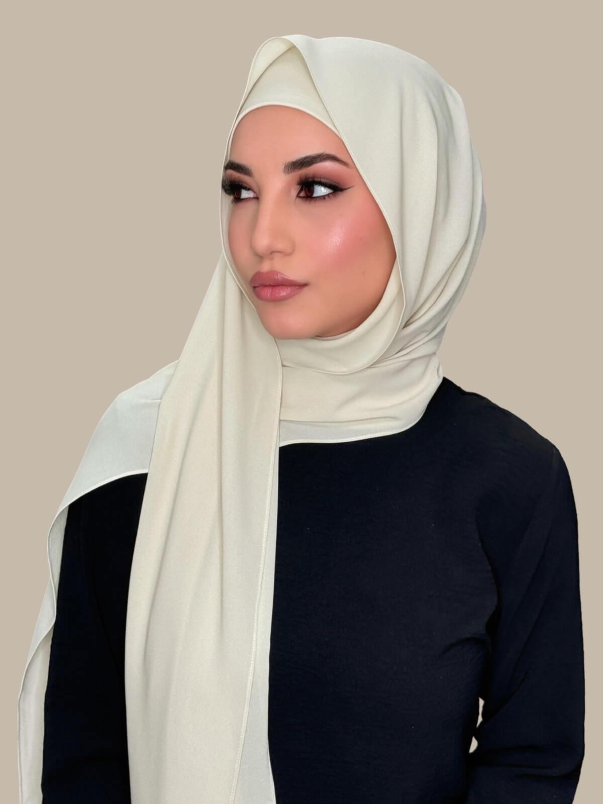 Matching Chiffon Hijab Set-Royal Beige