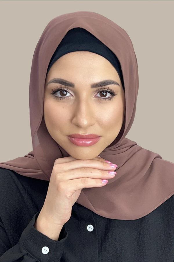 Luxury Chiffon Hijab-Cappuccino