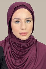 Premium Jersey hijab-Wine