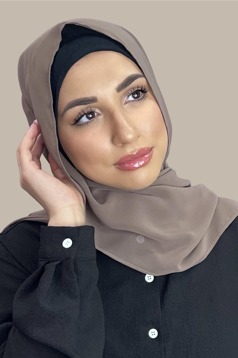 Luxury Chiffon Hijab-Light Mocha