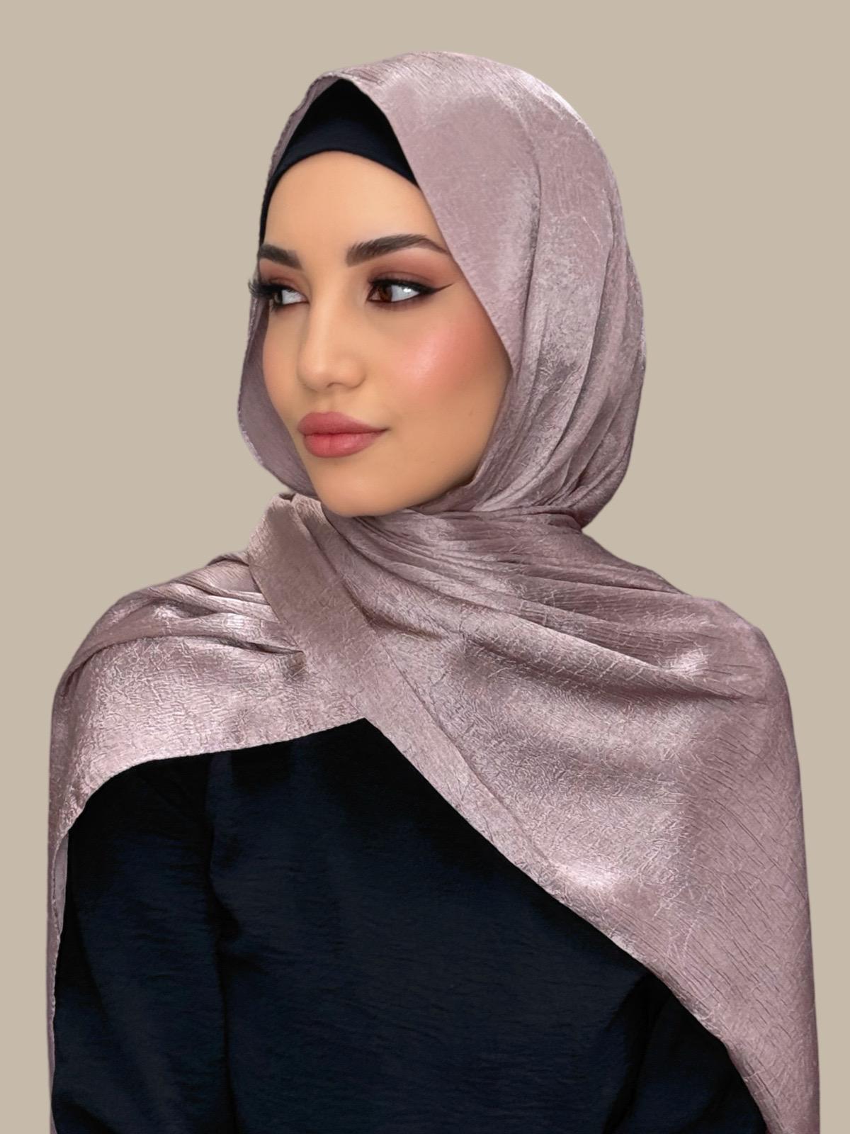 Classic Satin Hijab-Dusty Mauve