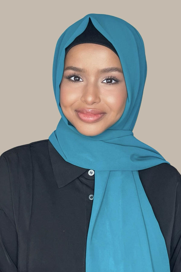 Luxury Chiffon Hijab-Sea Green