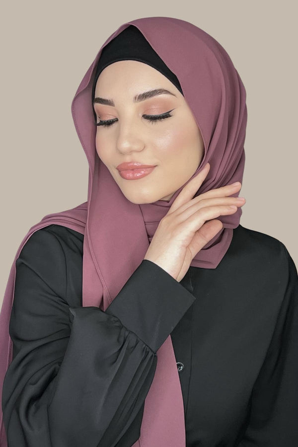 Classic Chiffon Hijab-Plum
