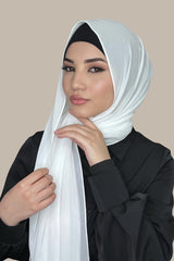 Luxury Chiffon Hijab-Pearl White