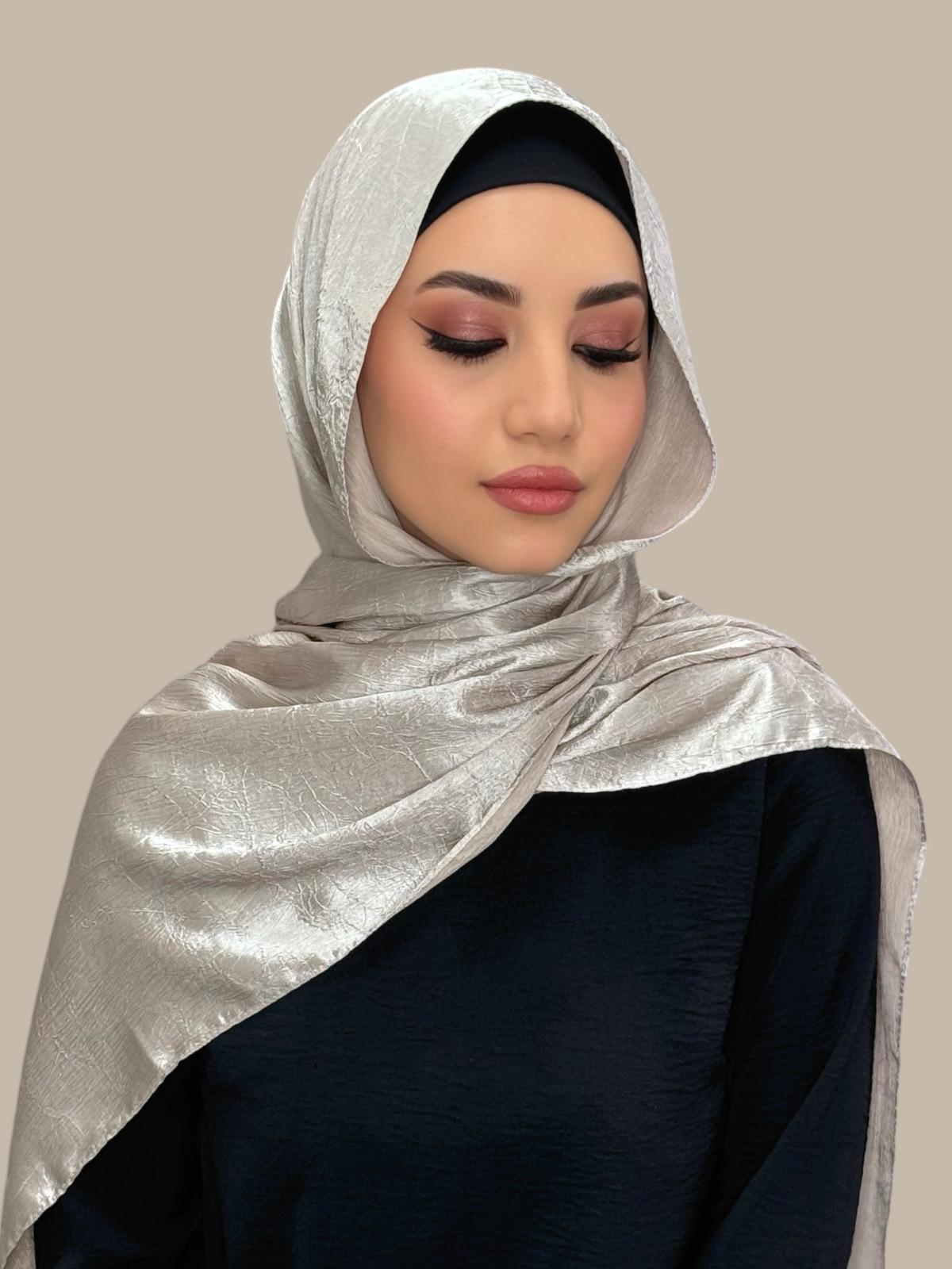 Classic Satin Hijab-Champagne