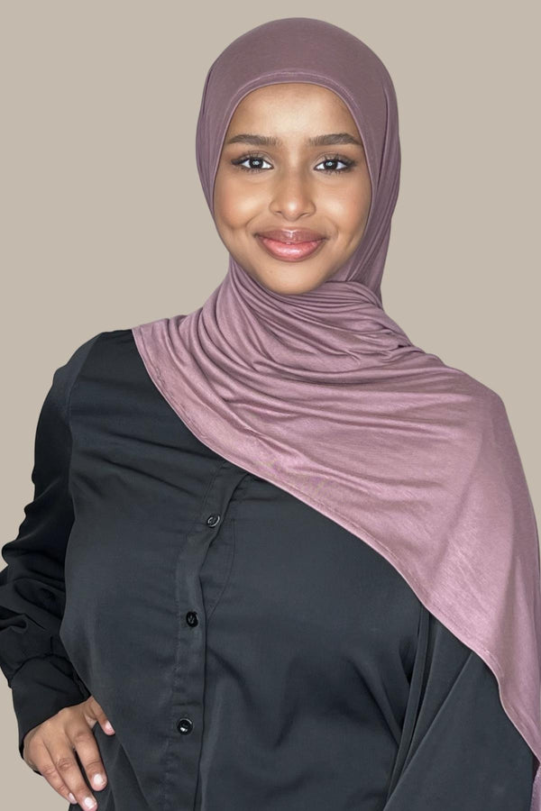 Pre-Sewn Jersey Hijab-Rose Taupe