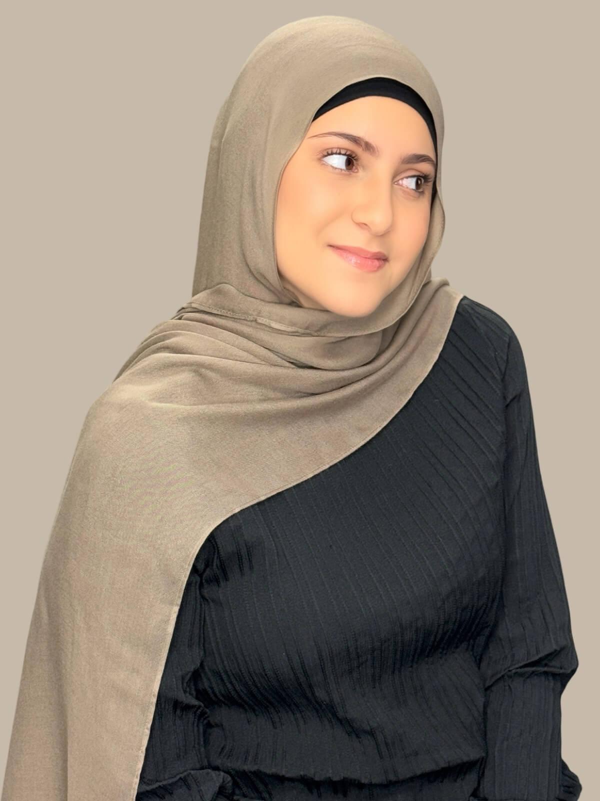 Modish Girl Cotton Modal Hijab-Forest Oak