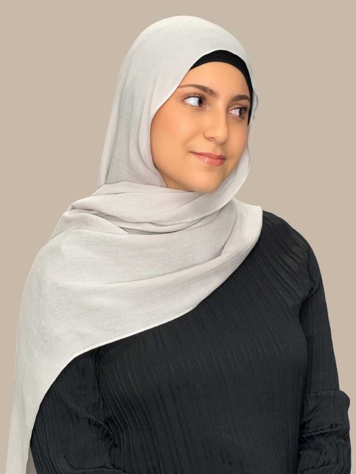 Modish Girl Cotton Modal Hijab-Misty Mink