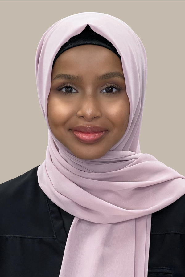 Luxury Chiffon Hijab-Barely Pink
