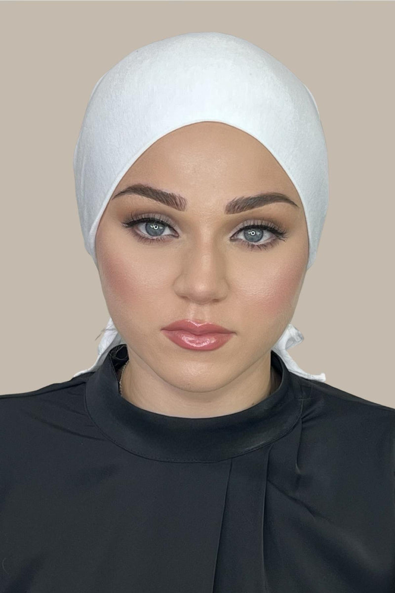 Tie back underscarf-white