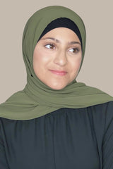 Modish Girl Luxury Chiffon Hijab-Seaweed Green