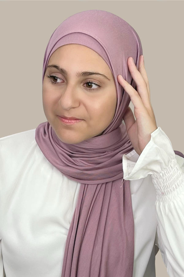 Modish Girl Premium Jersey Hijab-Khaki Rose