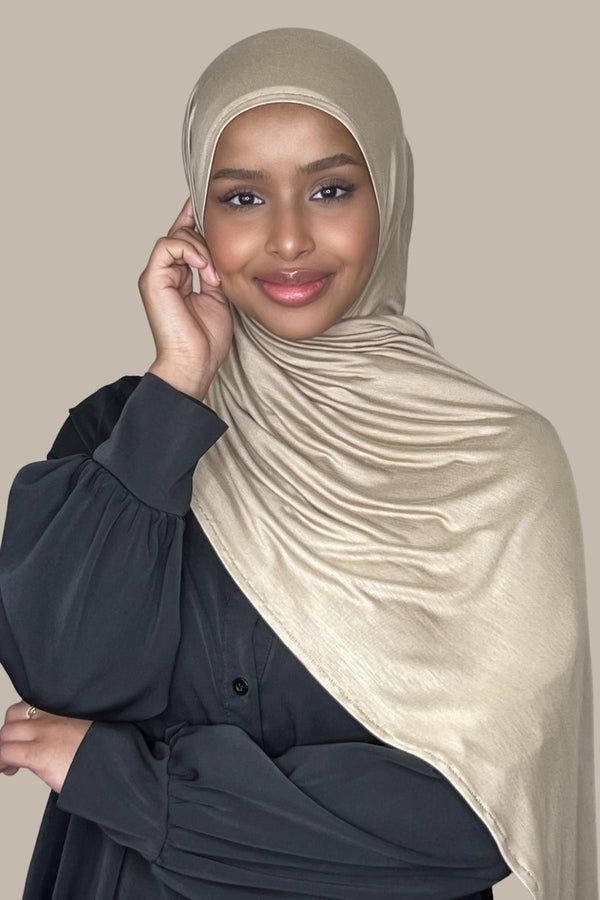 Pre-Sewn Jersey Hijab-Oak