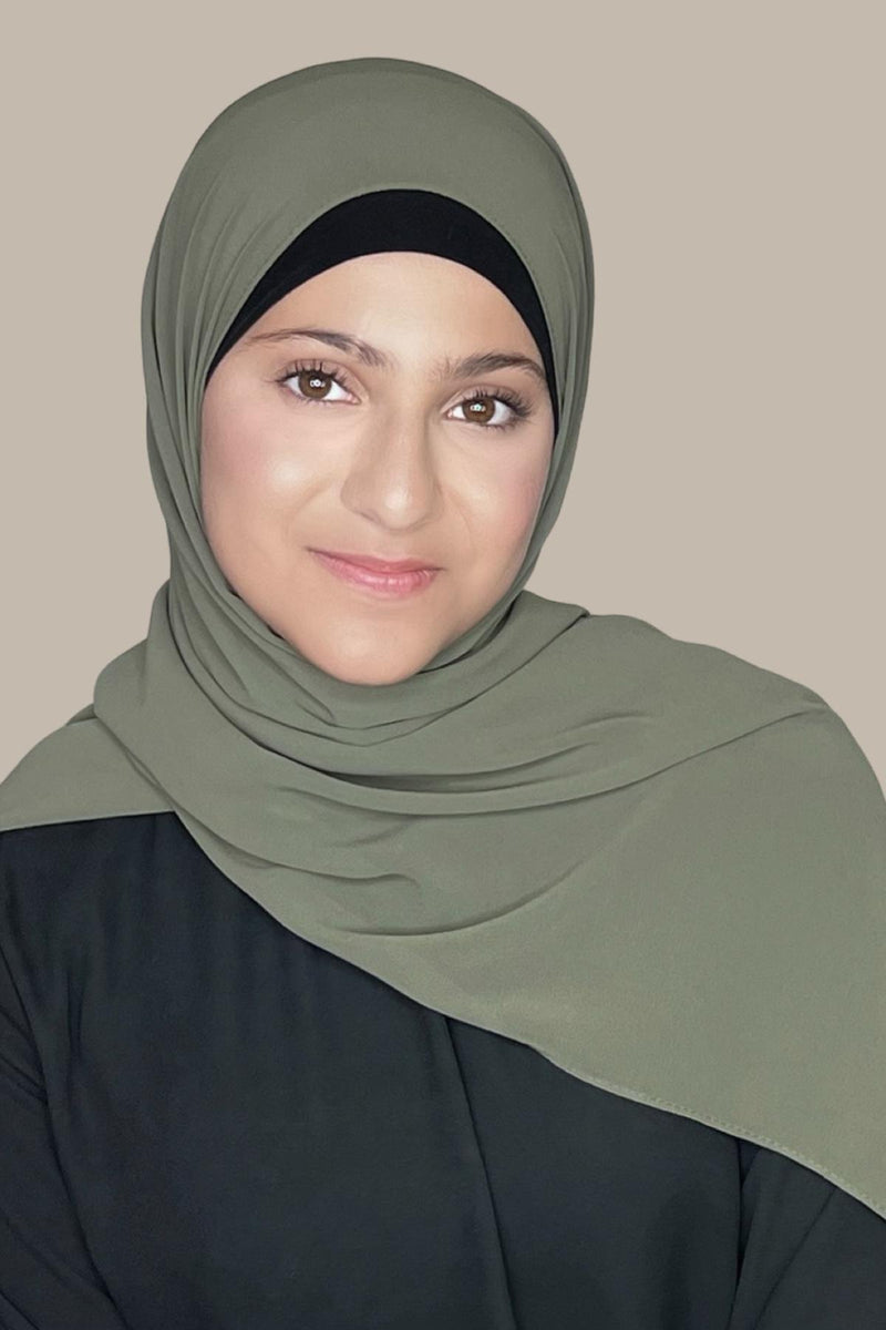 Modish Girl Luxury Chiffon-Dusty Olive