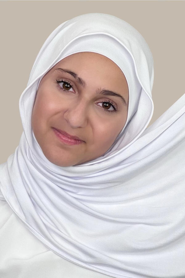 Modish Girl Premium Jersey Hijab-White