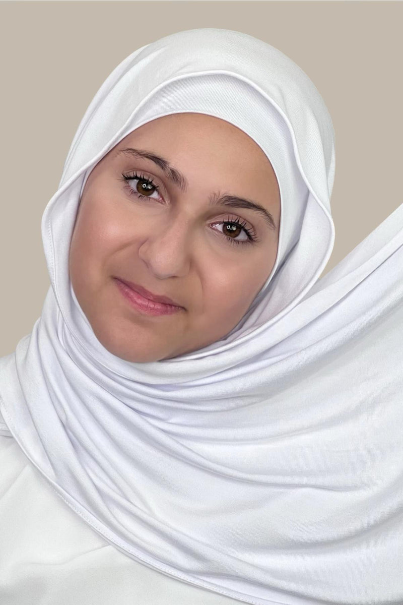 Modish Girl Premium Jersey Hijab-White