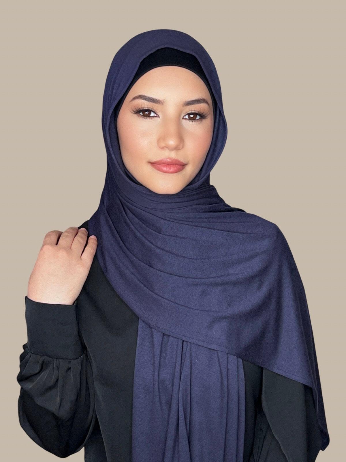 Classic Jersey Hijab-Navy