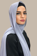 Luxury Chiffon Hijab-Smoke Grey